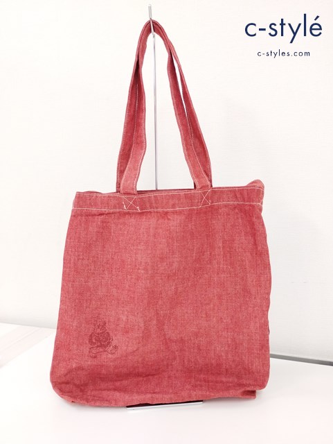 45R フォーティーファイブアール 2WAYショルダートートバッグ シャンブレーの45星バッグ レッド系