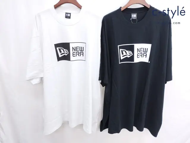 NEW ERA ニューエラ 半袖Tシャツ 8L ホワイト ブラック ロゴ プリント 計2点