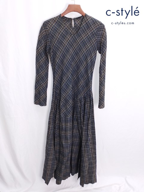 45rpm フォーティーファイブアールピーエム ロングワンピース 2 マルチカラー チェック レディース