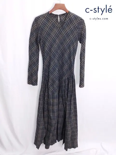 45rpm フォーティーファイブアールピーエム ロングワンピース 2 マルチカラー チェック レディース