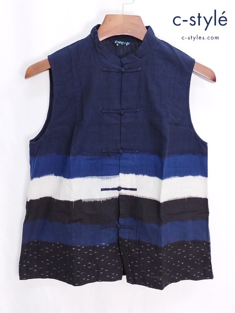 BADOU-R バドウアール チャイナ風ジャケット ノースリーブ 3 マルチカラー 綿100％ レディース