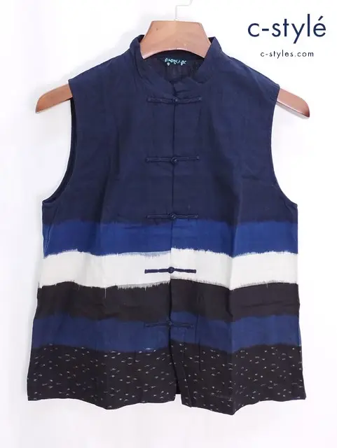 BADOU-R バドウアール チャイナ風ジャケット ノースリーブ 3 マルチカラー 綿100％ レディース