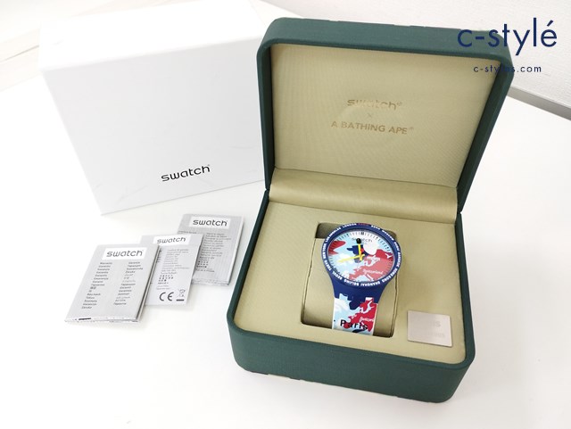 SWATCH×A BATHING APE スウォッチアベイシングエイプ 腕時計 クォーツ マルチカラー BIG BOLD PARIS