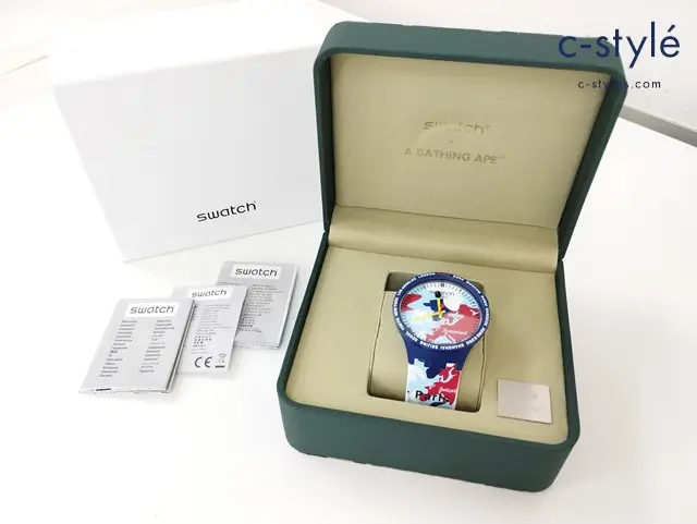 SWATCH×A BATHING APE スウォッチアベイシングエイプ 腕時計 クォーツ マルチカラー BIG BOLD PARIS