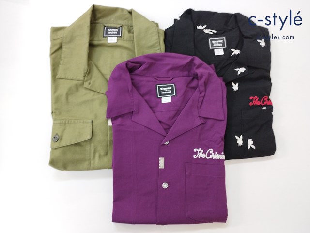 THE CRIME × PLAY BOY シャツ M ミリタリー クライミー プレイボーイ 総柄 半袖 計3点