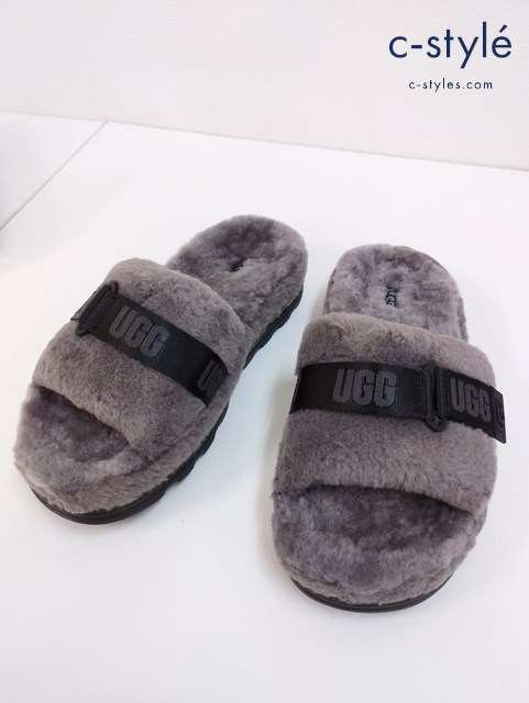 UGG アグ Fluff Up フラッフアップ サンダル 26cm グレー系 s/n 1130816