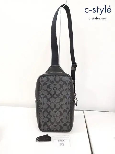 COACH コーチ ワンショルダーバッグ ブラック系 サリバン パック シグネチャー キャンバス C9867