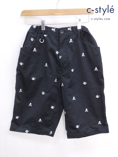 MASTERMIND マスターマインド ショートパンツ 1 ブラック ドクロ コットン