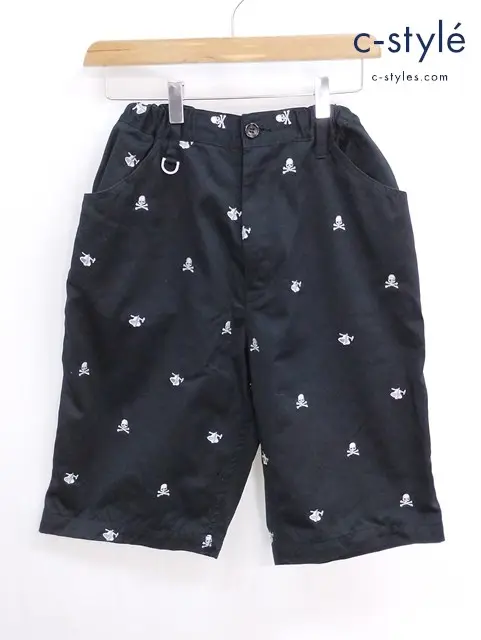 MASTERMIND マスターマインド ショートパンツ 1 ブラック ドクロ コットン
