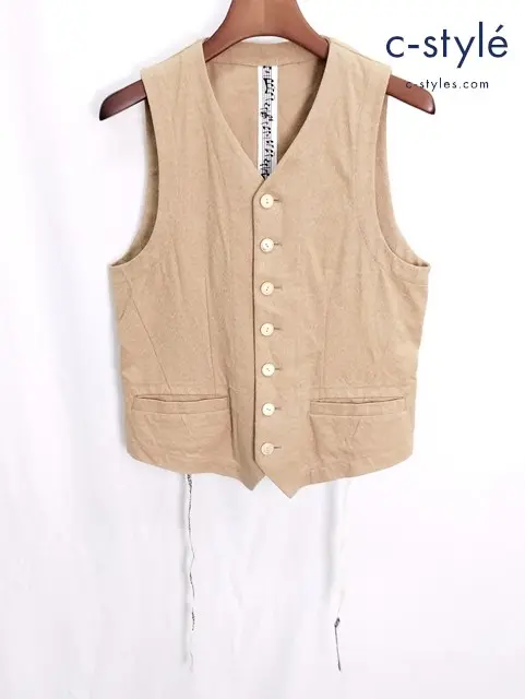 NUMBER (N)INE ナンバーナイン ベスト 2 ベージュ S07-NJ031A コットン