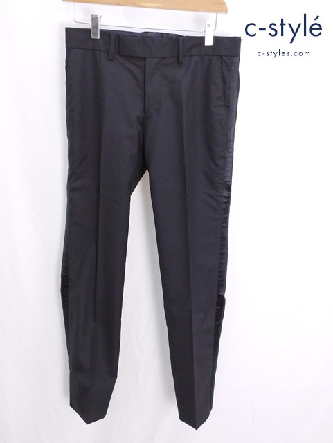 NUMBER (N)INE ナンバーナイン スラックス 2 ブラック ウール シルク