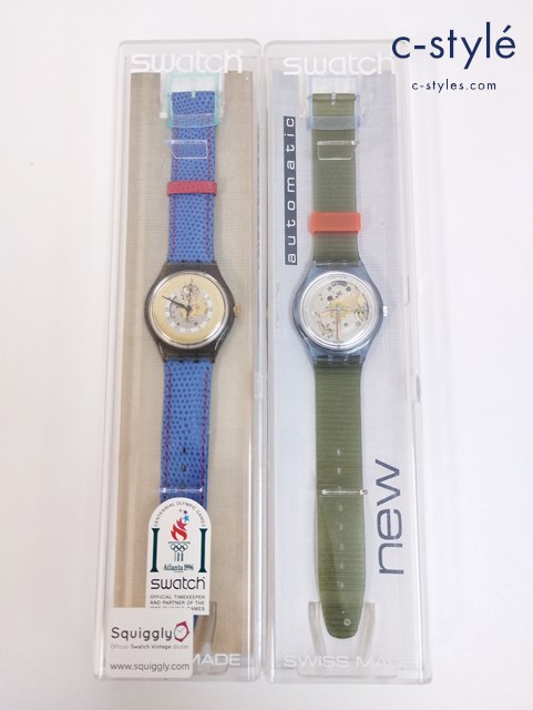 SWATCH スウォッチ 腕時計 機械式 自動巻き SAN 100 BLUE MATIC ブルー系 SAM 105 PITTI ブラック系