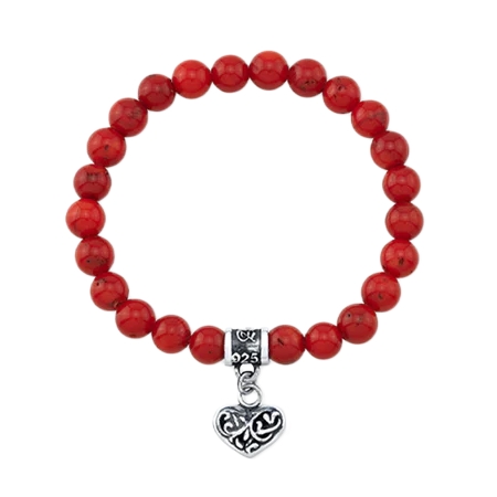 A&G(エーアンドジー) ブレスレット RED CORLA STONE BRACELET