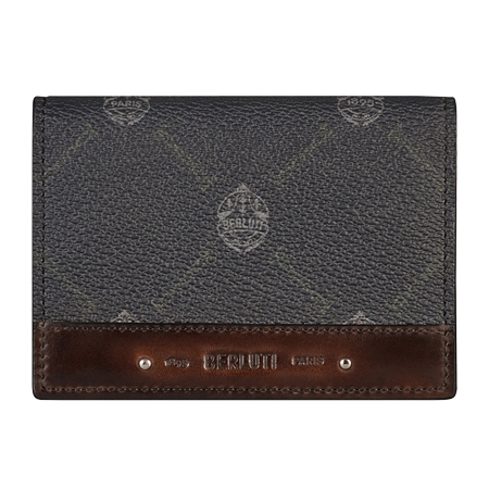 Berluti(ベルルッティ) 名刺入れ インブイア キャンバス＆レザー カードホルダー