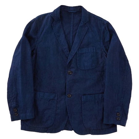 BLUE BLUE(ブルーブルー) ジャケット リネン ホンアイテゾメ 2Bジャケット