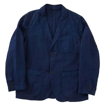 BLUE BLUE(ブルーブルー) ジャケット リネン ホンアイテゾメ 2Bジャケット