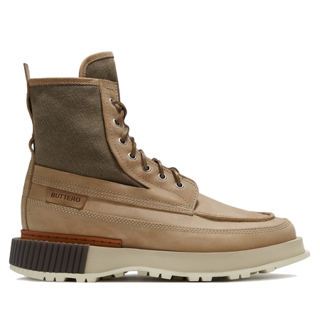 BUTTERO(ブッテロ) ブーツ マウンテンブーツ BLITZ レザー＆キャンバス地 ベージュ