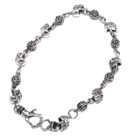 DEAL DESIGN(ディールデザイン) ブレスレット スカルズ＆ローゼスブレス