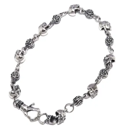 DEAL DESIGN(ディールデザイン) ブレスレット スカルズ＆ローゼスブレス