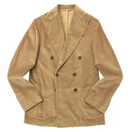 DE PETRILLO(デペトリロ) ジャケット コットンカシミアコーデュロイソリッド6Bダブルジャケット NUVOLA/CAMERELLE