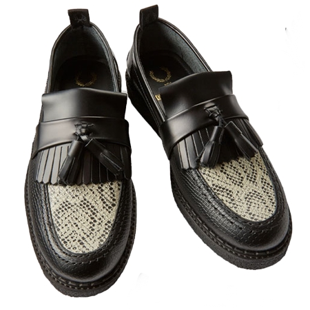 GEORGE COX(ジョージコックス)×FRED PERRY(フレッドペリー) メンズ エンボス タッセルローファー