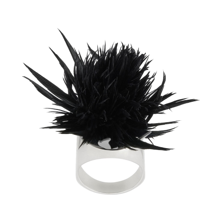 GIVENCHY(ジバンシィ) リング フェザー付きミモザリング