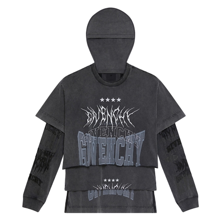 GIVENCHY(ジバンシィ) Tシャツ オーバーラップエフェクト 刺繍入りジャージー