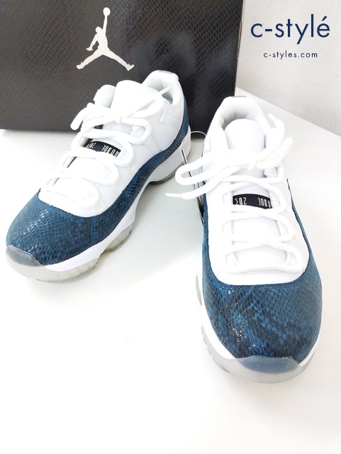 NIKE ナイキ JORDAN 11 RETRO LOW LE スニーカー 27cm ホワイト×ブルー系 エアジョーダン CD6846 102