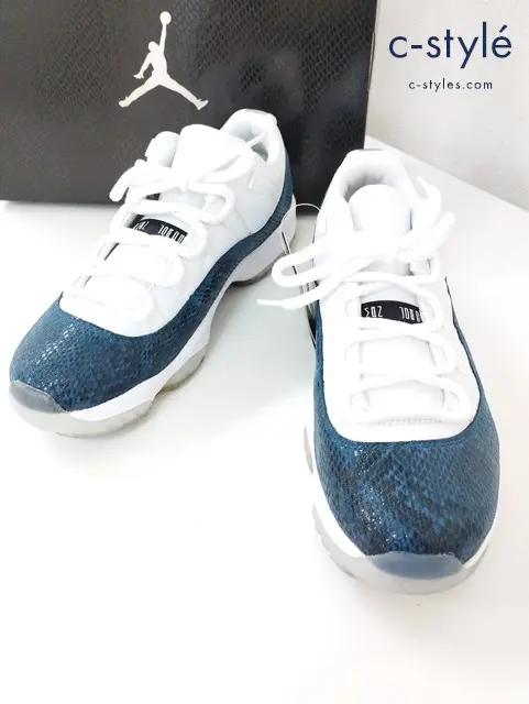 NIKE ナイキ JORDAN 11 RETRO LOW LE スニーカー 27cm ホワイト×ブルー系 エアジョーダン CD6846 102