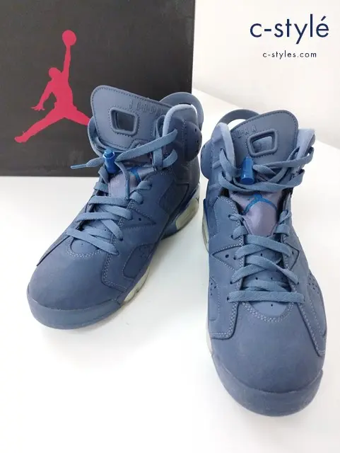 NIKE ナイキ AIR JORDAN エアジョーダン 6 RETRO スニーカー 27.5cm ブルー系 384664 400
