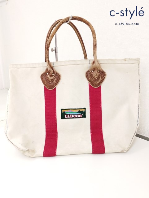L.L.BEAN エルエルビーン カタディントートバッグ クリーム×レッド 80s