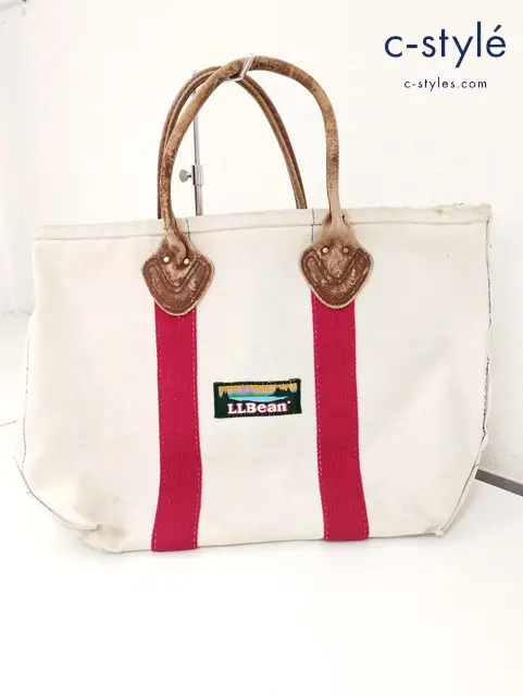 L.L.BEAN エルエルビーン カタディントートバッグ クリーム×レッド 80s