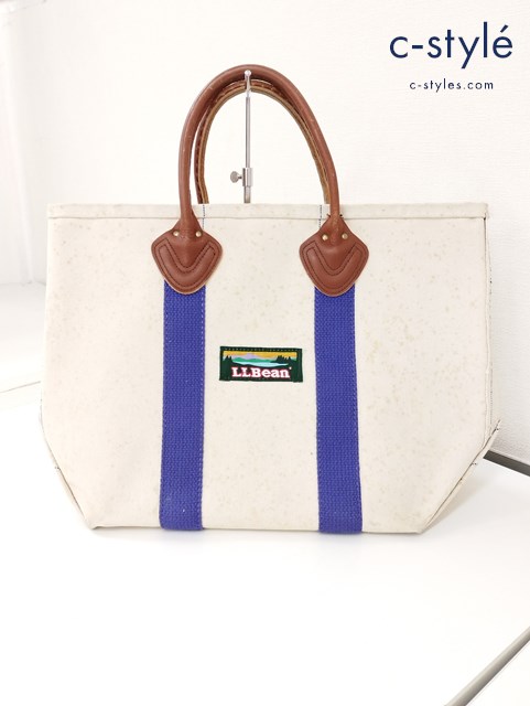L.L.BEAN エルエルビーン カタディントートバッグ クリーム×パープル 80s