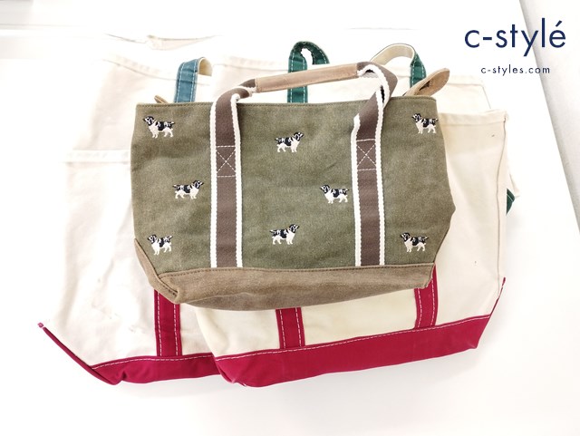 L.L.BEAN エルエルビーン トートバッグ ハンドバッグ 犬 刺繍 計5点