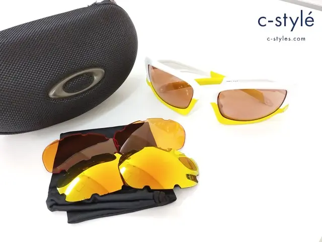 OAKLEY オークリー サングラス 61 18 ホワイト SPLIT JACKET