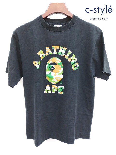 A BATHING APE ア ベイシングエイプ 半袖Tシャツ M ブラック プリント