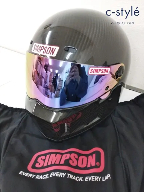 SIMPSON シンプソン SUPER BUNDIＴ 13 ヘルメット 61cm ブラック系 カーボン スーパーバンディット フルフェイス