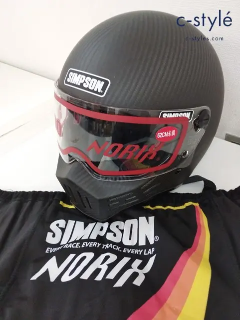 SIMPSON シンプソン SUPER M30 ヘルメット 62cm未満 ブラック系 カーボン フルフェイス