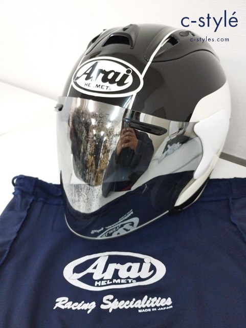 Arai アライ SNELL SZ-Ram4 ジェットヘルメット 61.62cm未満 ブラック×ホワイト