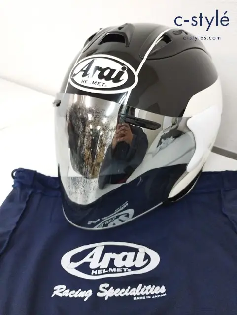Arai アライ SNELL SZ-Ram4 ジェットヘルメット 61.62cm未満 ブラック×ホワイト