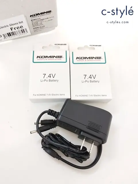 KOMINE コミネ ELECTRIC HEAT GROVES Li-Po BATTERY 7.4V 電熱グローブ用セット EK-207