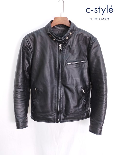 HORN WORKS ホーンワークス シングルライダースジャケット L ブラック