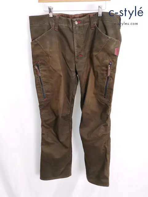KUSHITANI クシタニ EXPAND WINDCUT PANTS エクスパンドウインドカットパンツ 35 カーキ系 K-1967
