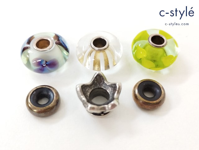 TROLLBEADS トロールビーズ ビーズチャーム アクセサリー ストッパー スペーサー 925刻印 計6点