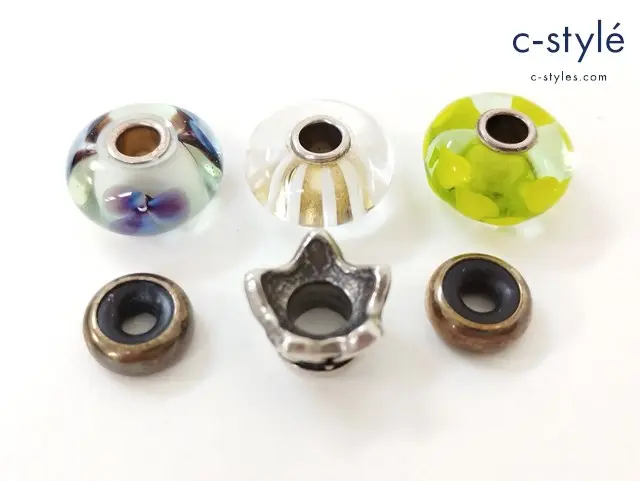 TROLLBEADS トロールビーズ ビーズチャーム アクセサリー ストッパー スペーサー 925刻印 計6点