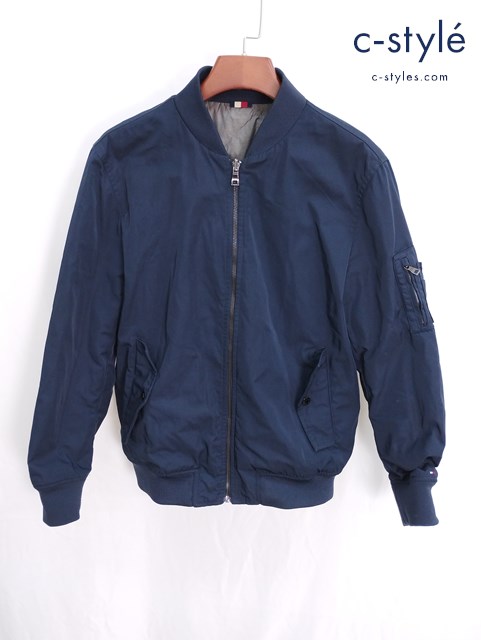 TOMMY HILFIGER トミーヒルフィガー MA-1 リバーシブル ジャケット L ネイビー MW0MW03810