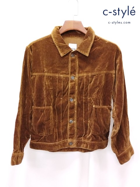 45R フォーティファイブアール ベロアジャケット ブラウン レディース