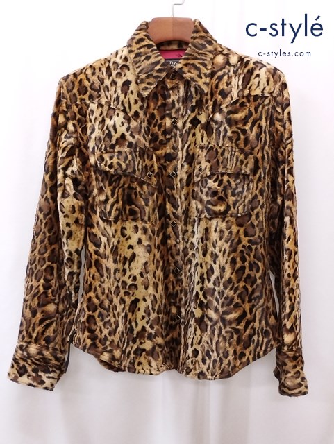 SKULL FLIGHT スカルフライト ウエスタンシャツ 38 ブラウン系 シャツジャケット 長袖 ボタン