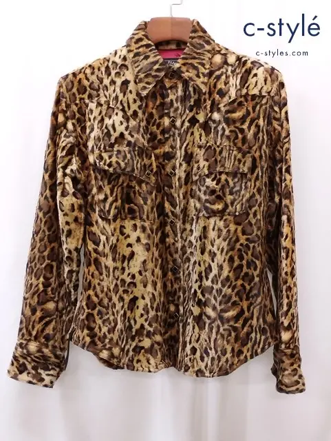 SKULL FLIGHT スカルフライト ウエスタンシャツ 38 ブラウン系 シャツジャケット 長袖 ボタン