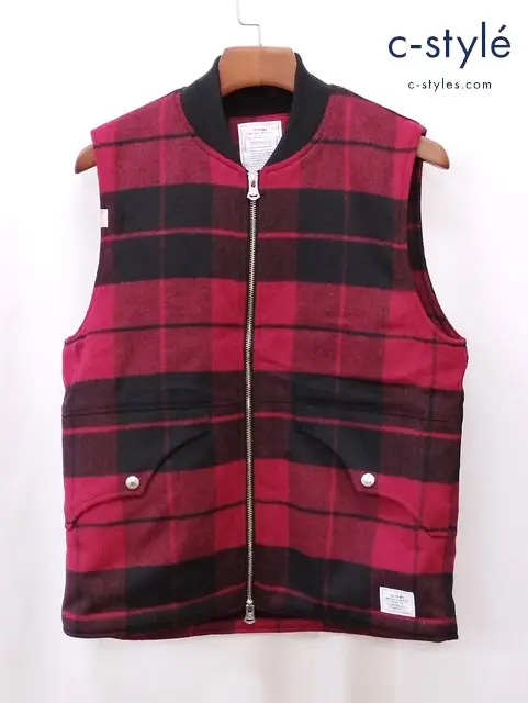 THE CRIMIE ザ クライミー ボアベスト M レッド×ブラック CR-1-02L5-JK37